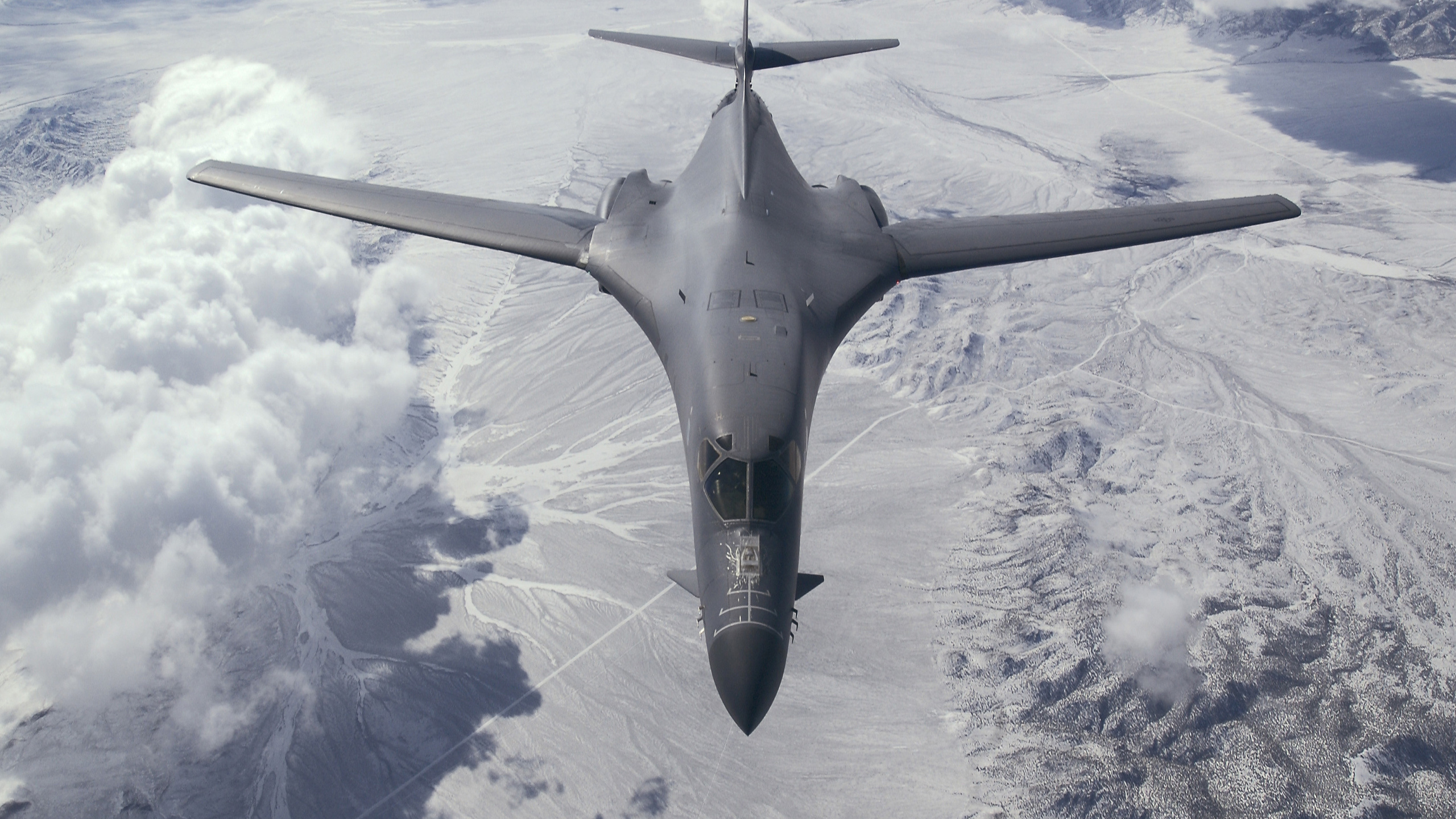 Обои Рокуэлл В-1 Лансер, самолеты, военный самолет, Стратегический бомбардировщик, ВВС США в разрешении 2560x1440