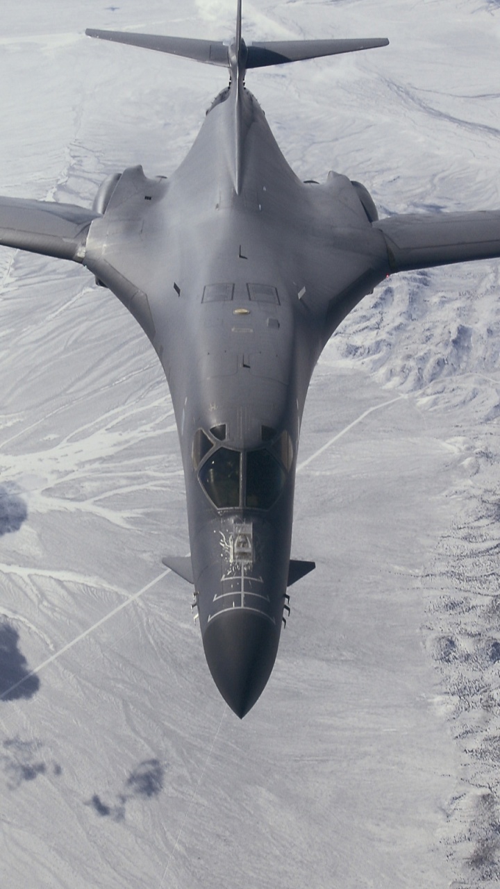 Обои Рокуэлл В-1 Лансер, самолеты, военный самолет, Стратегический бомбардировщик, ВВС США в разрешении 720x1280