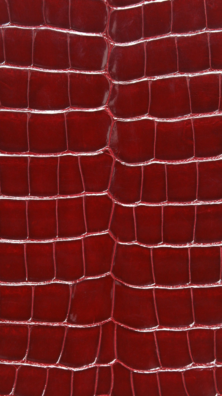 Обои красный цвет, ячейка, узор, кожа, товарооборот в разрешении 750x1334