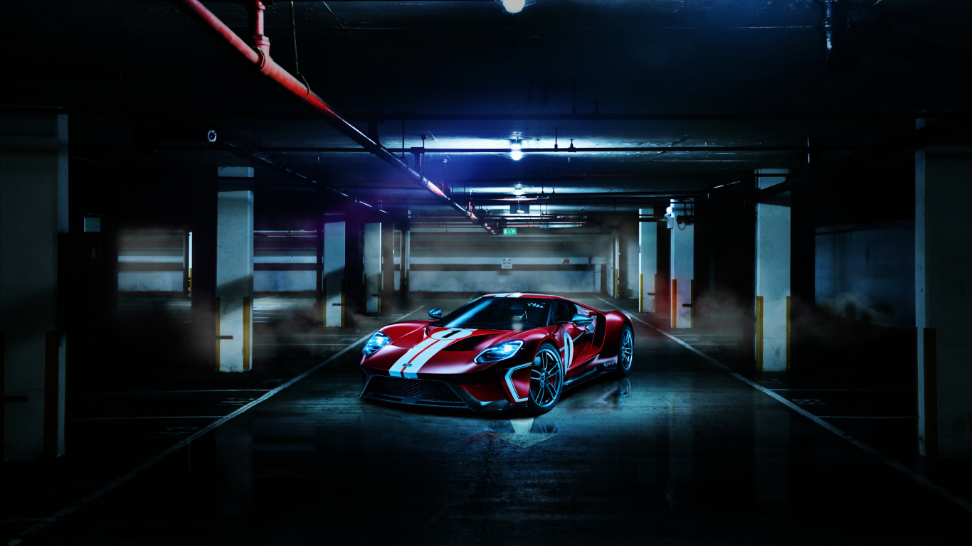 Обои ford gt, спорткар, авто, ford, суперкар в разрешении 1366x768