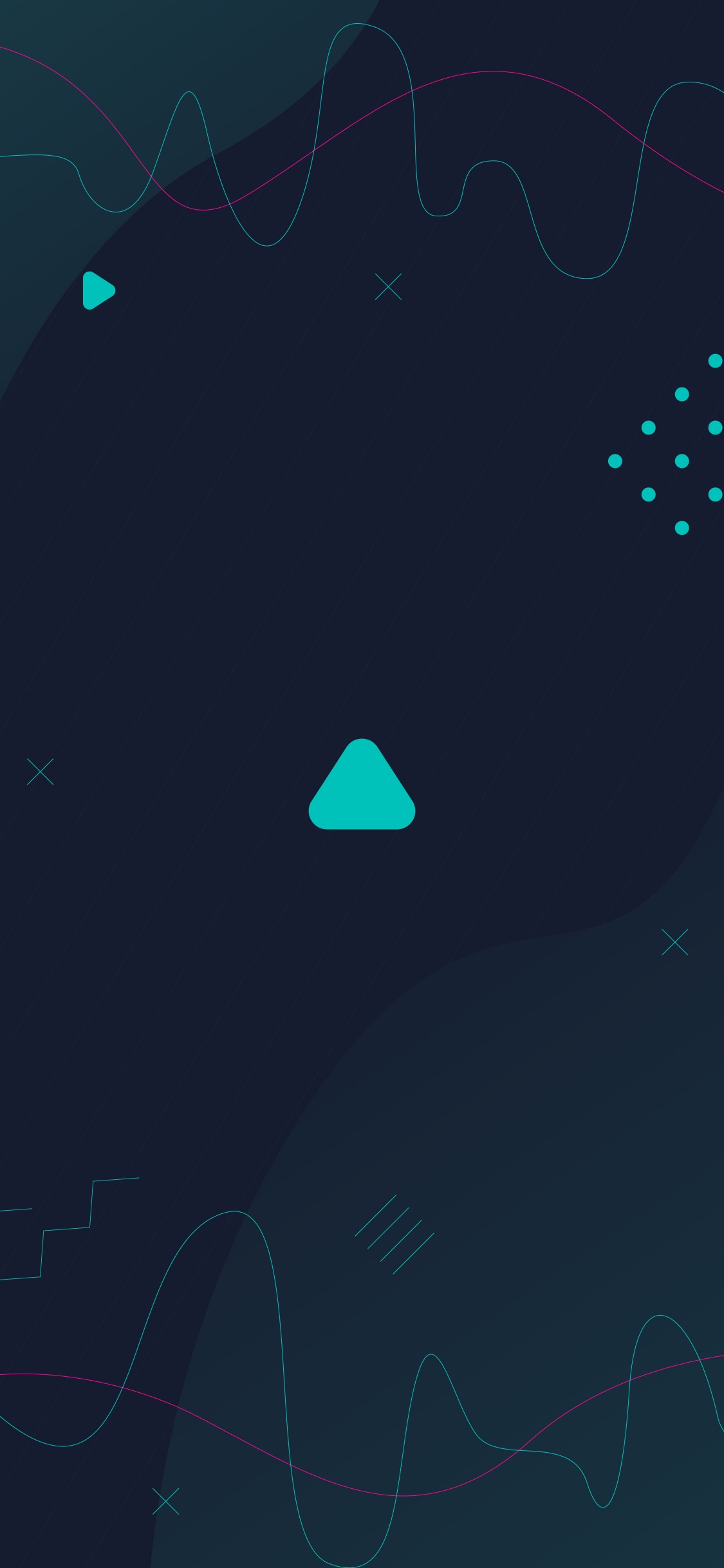 Обои круг, графический дизайн, лазурный, Аква, электрик в разрешении 1125x2436