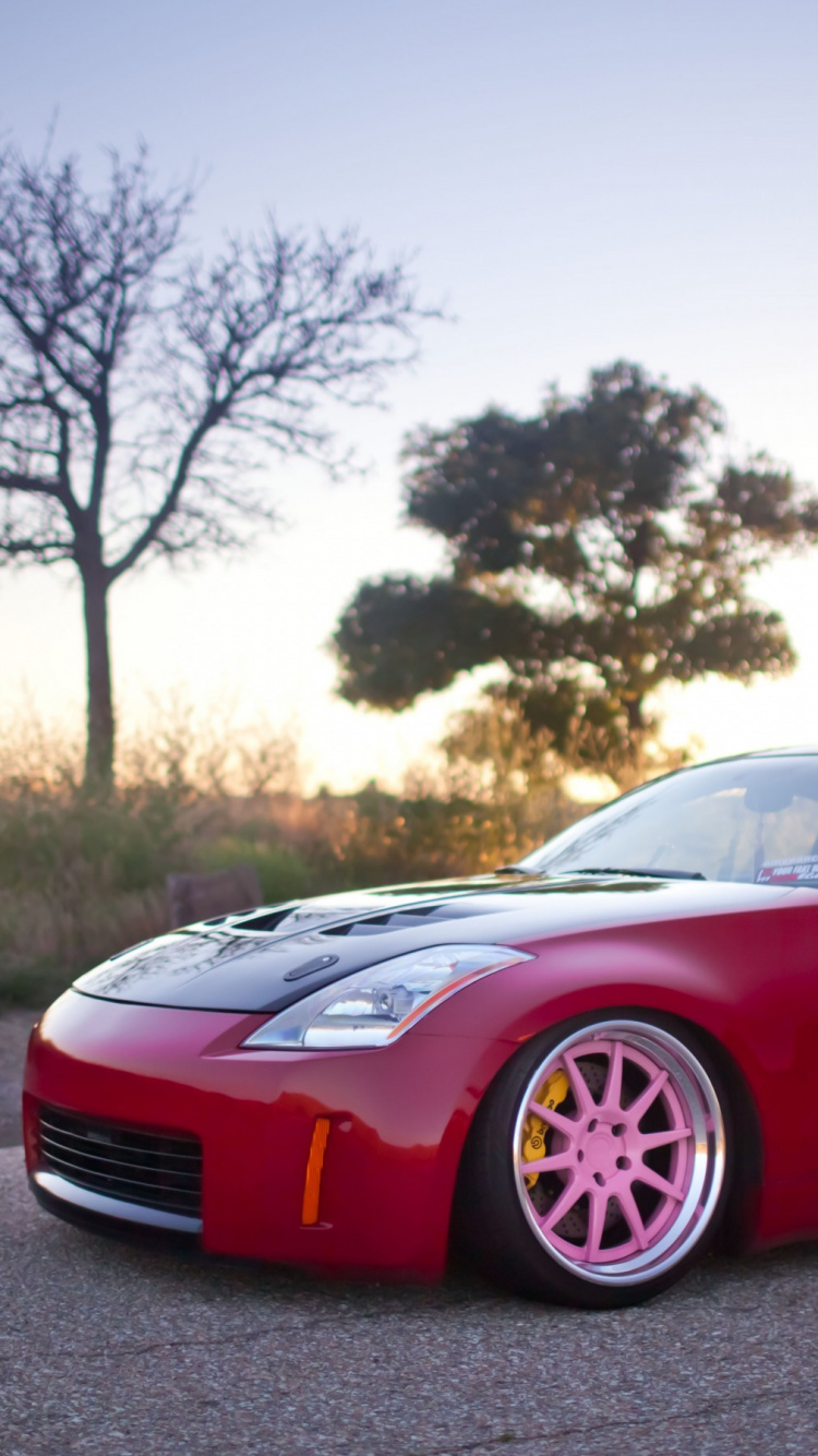 Обои Ниссан, авто, спорткар, nissan 350z, обод в разрешении 750x1334