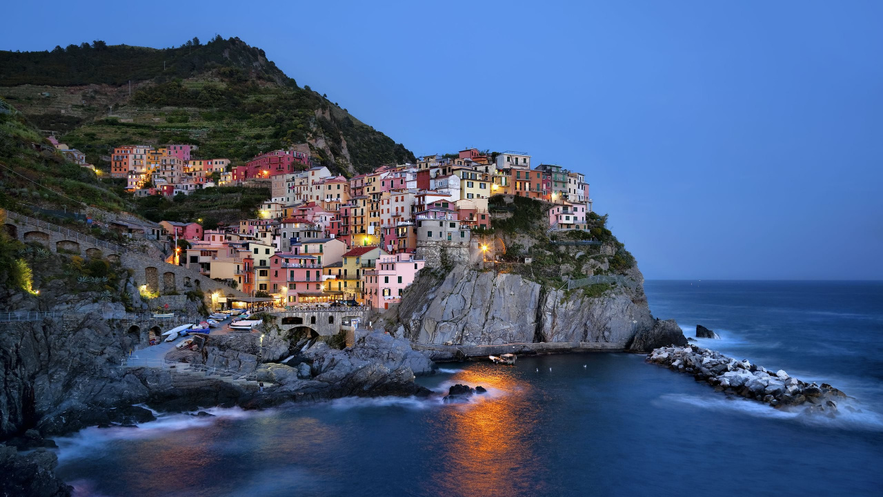 Обои побережье, море, мыс, обрыв, небо в разрешении 1280x720