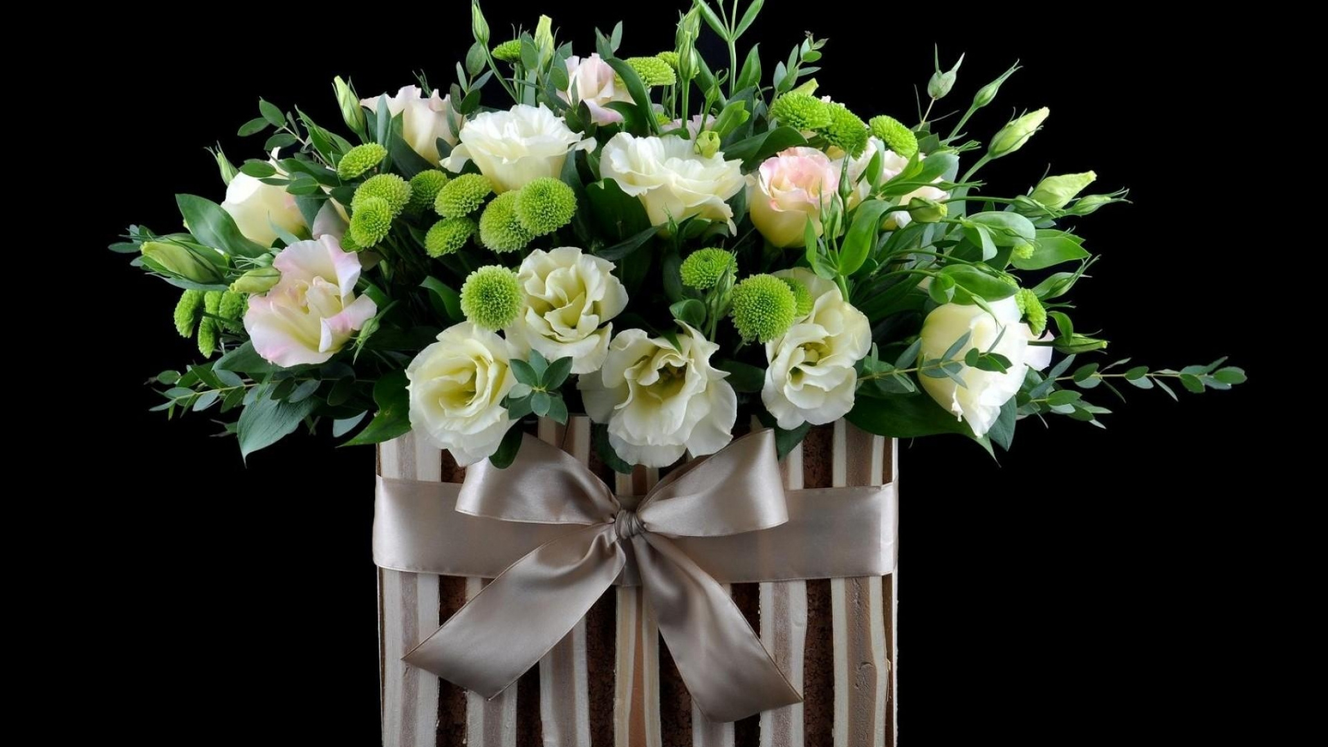 Обои прерии горечавки, цветочный букет, срезанные цветы, флористики, флористика в разрешении 1920x1080