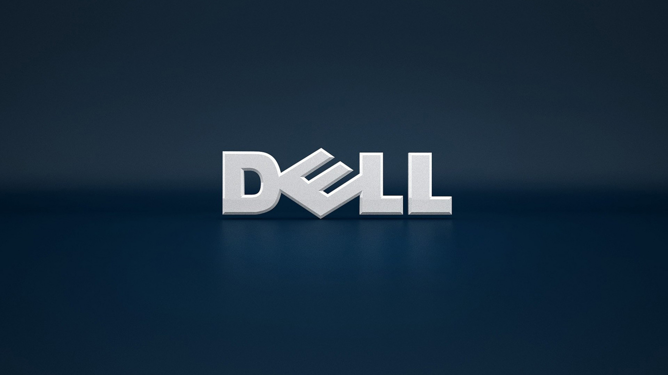 Обои dell, лого, текст, марка, бренд в разрешении 1366x768