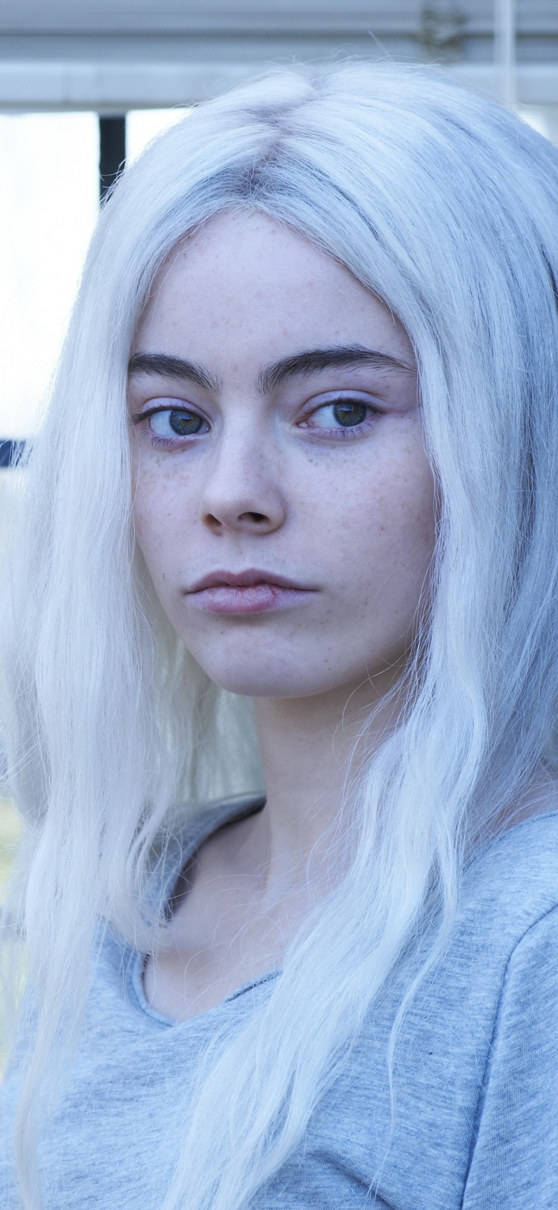 Обои Фрея Тингли, Хемлок Гроув, Кристина Вендалл, волосы, лицо в разрешении 1125x2436