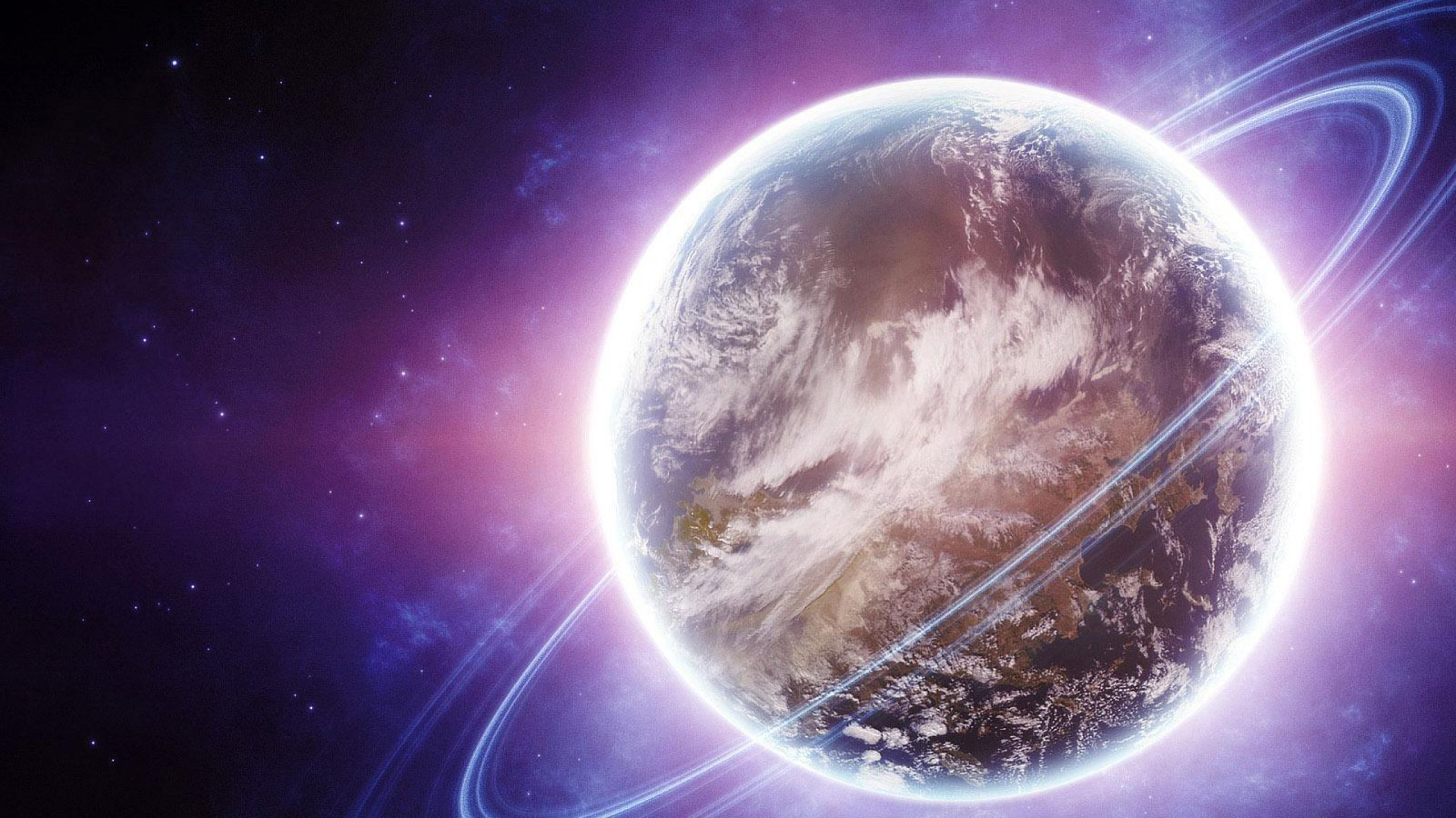 Обои планета, земля, атмосфера, космическое пространство, астрономический объект в разрешении 2560x1440