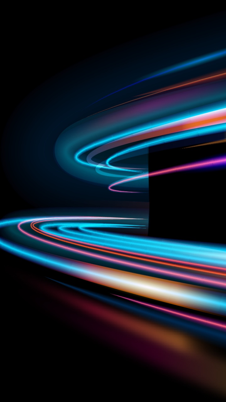 Обои Сверхширокий форматы, красочность, Визуальный эффект освещения, электрик, пурпурный цвет в разрешении 720x1280