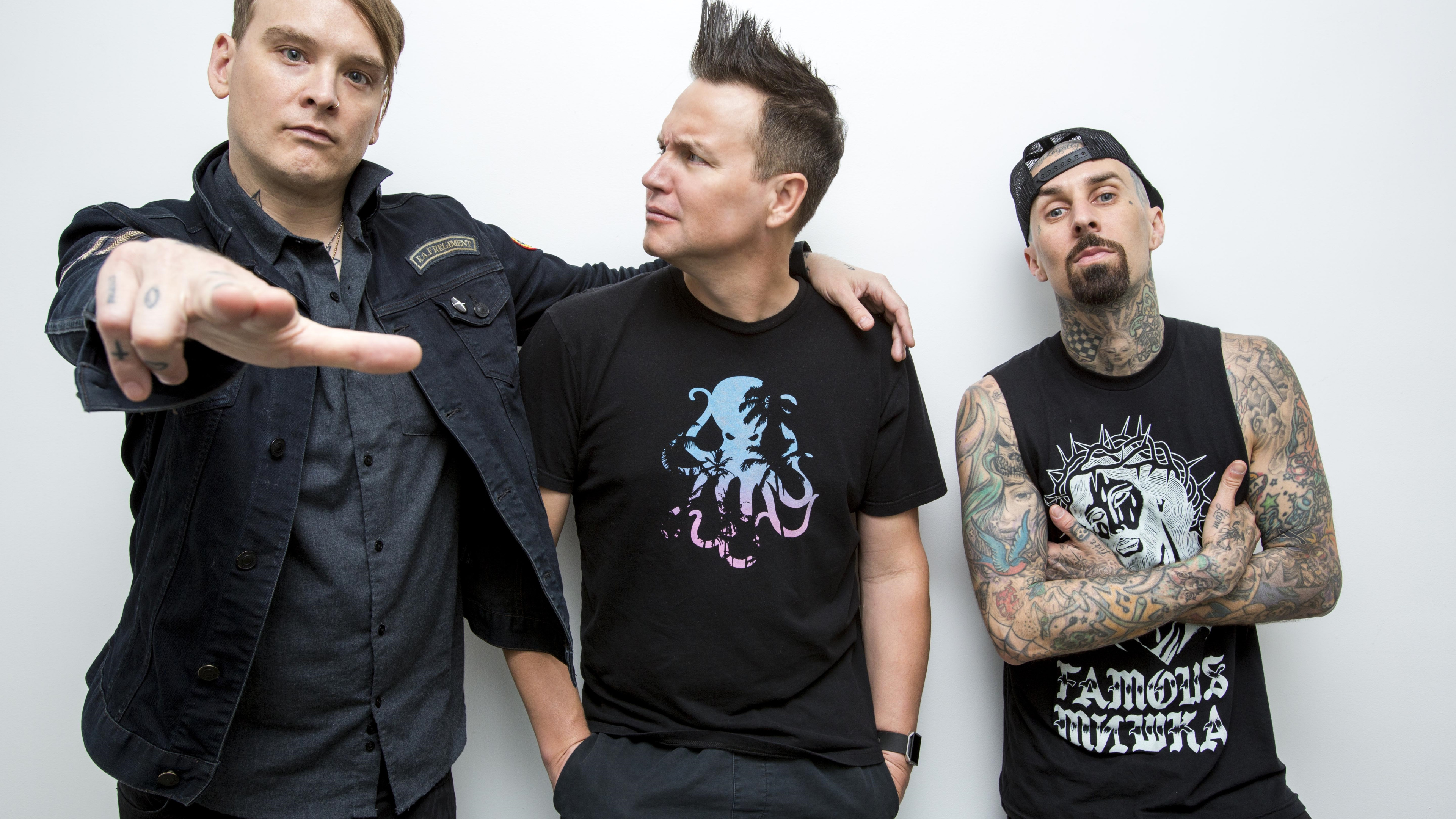 Обои Мэтт Скиба, Тревис Баркер, Блинк-182, поп-панк, панк-рок в разрешении 3840x2160