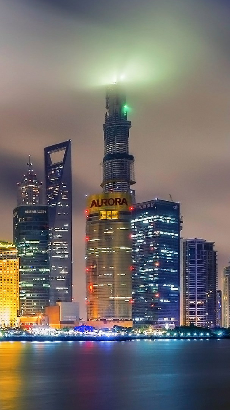 Обои город, городской пейзаж, линия горизонта, небоскреб, метрополия в разрешении 750x1334