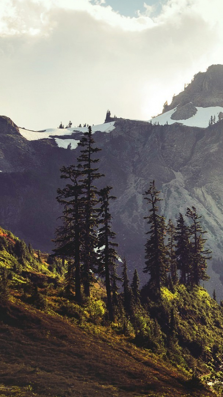 Обои горный рельеф, гора, природа, дикая местность, горный хребет в разрешении 750x1334