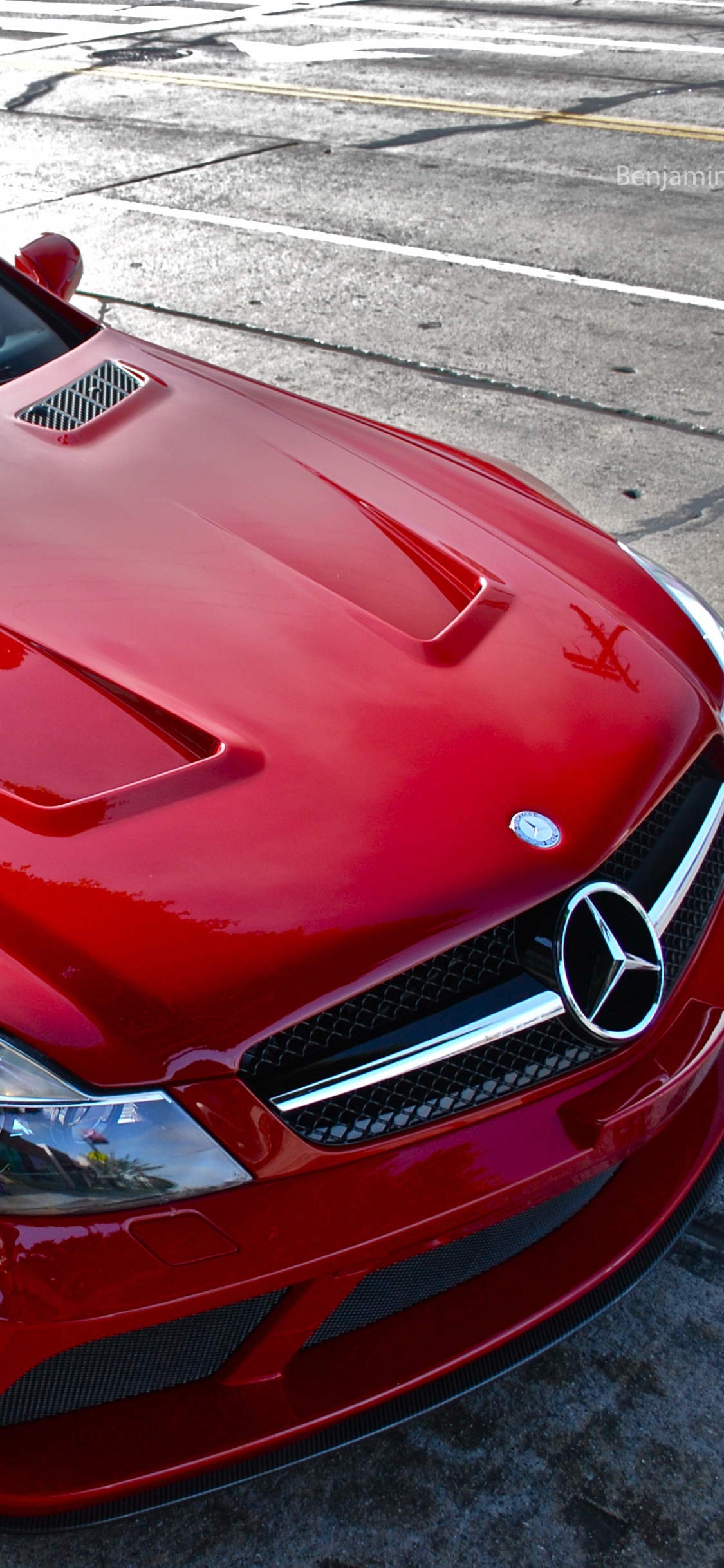 Обои авто, спорткар, капюшон, mercedes benz sls amg, Мерседес АМГ в разрешении 1125x2436