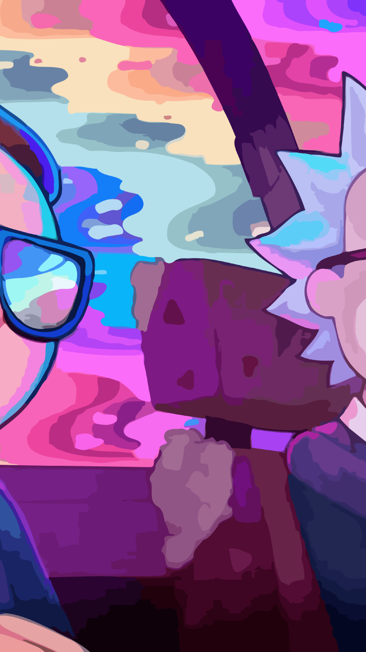 Обои Рик и Морти, Рик Санчез, Морти Смит, Джерри Смит, Взрослых Плавать в разрешении 750x1334