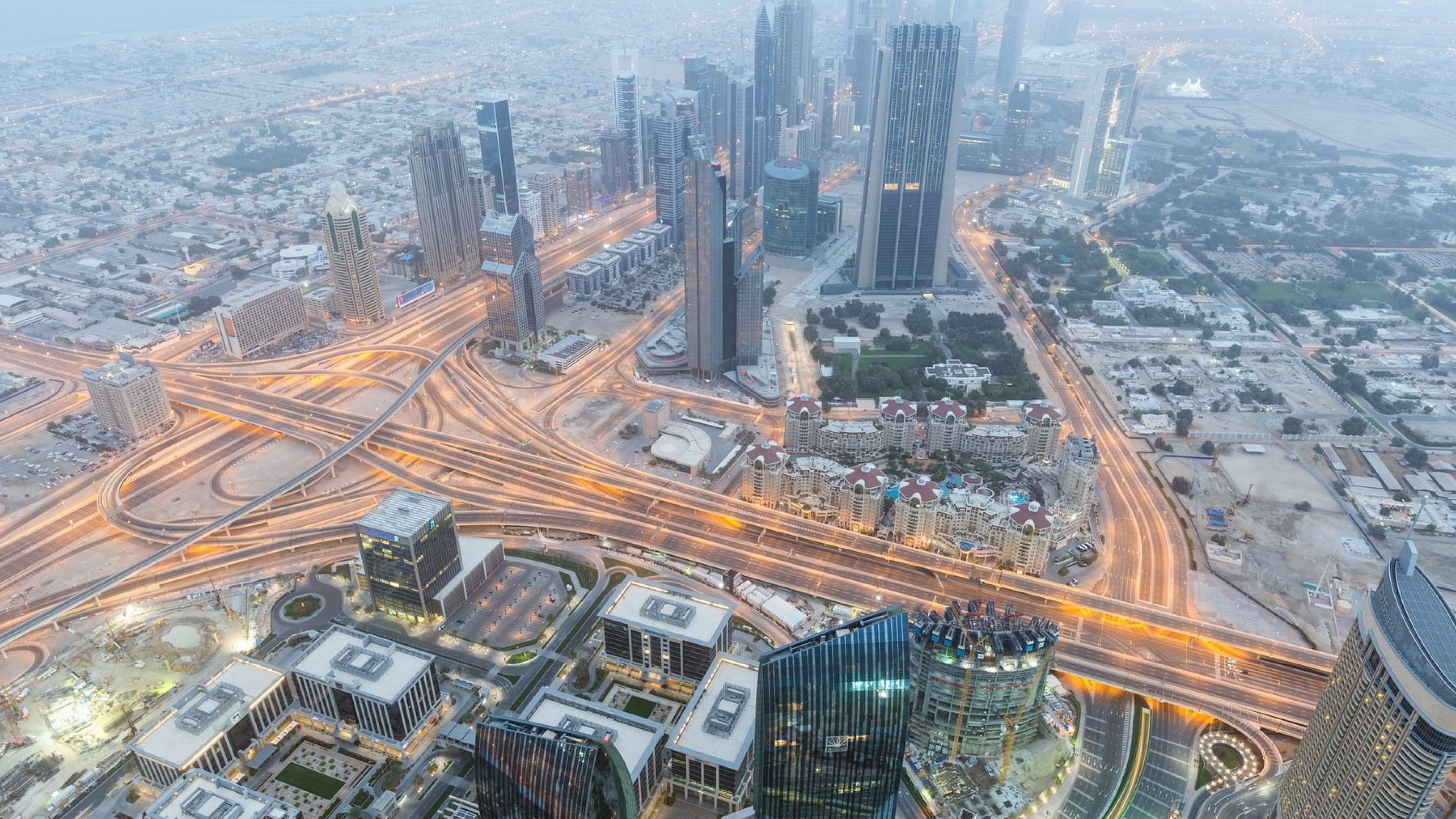 Обои Бурдж Халифа, вышка, небоскреб, городской район, город в разрешении 3840x2160