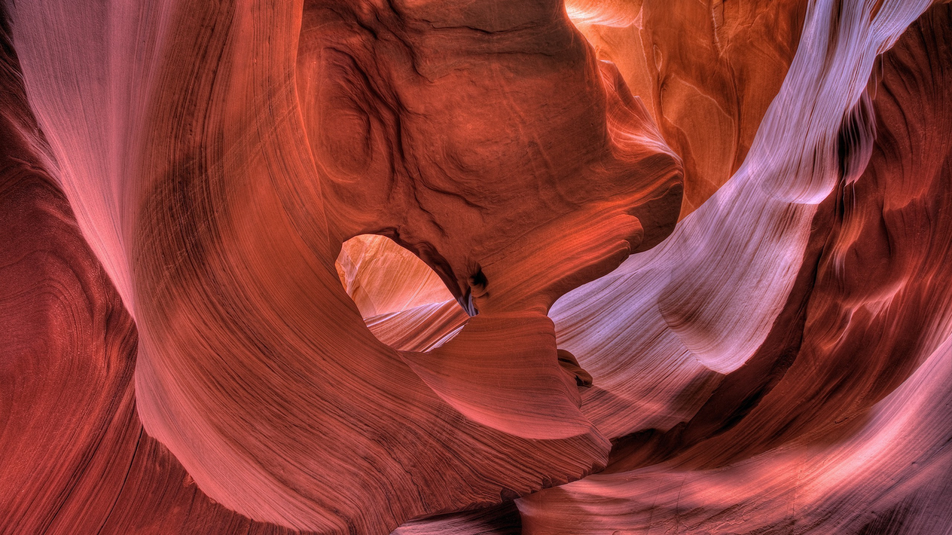 Обои каньон антилопы, каньон, красный цвет, формирование, геология в разрешении 1920x1080