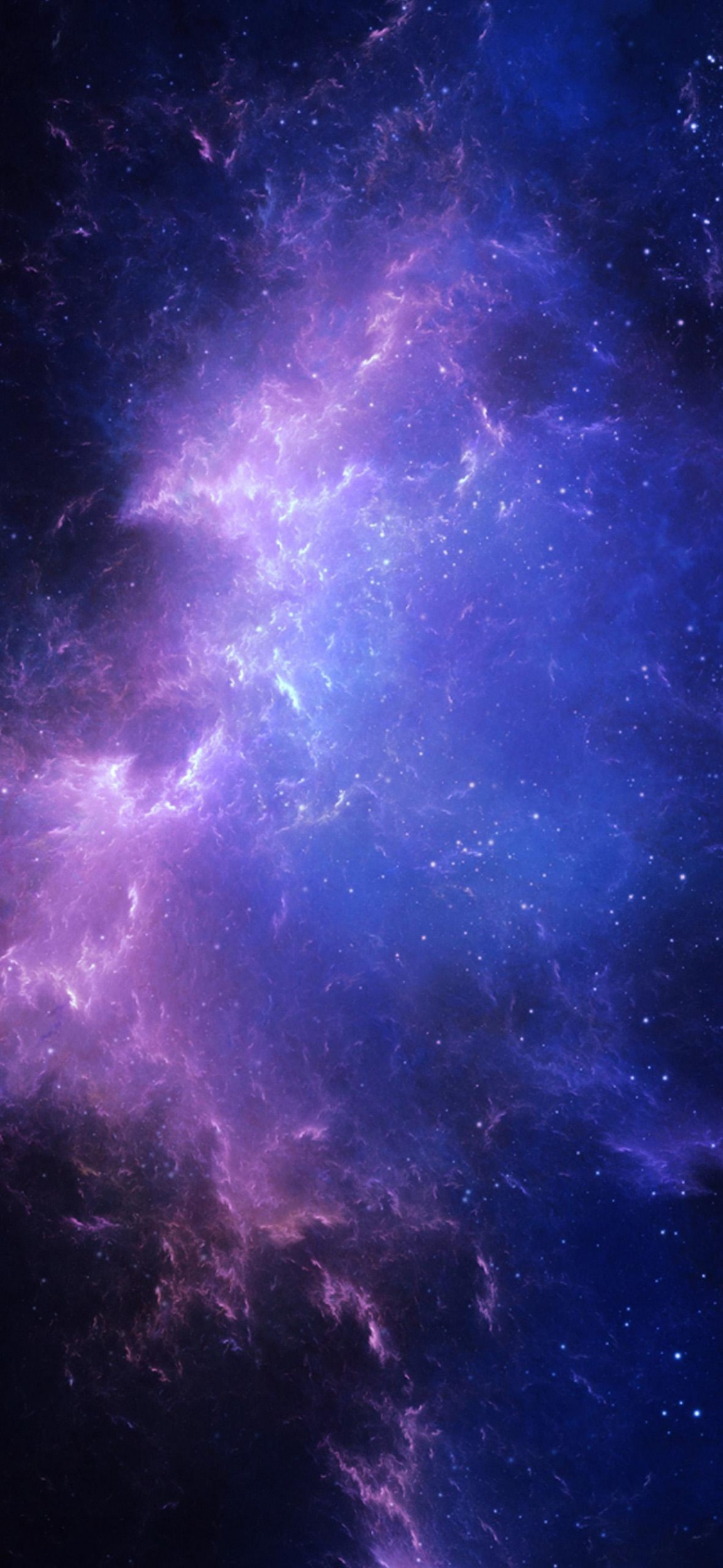 Обои андроид, космическое пространство, атмосфера, Вселенная, космос в разрешении 1125x2436