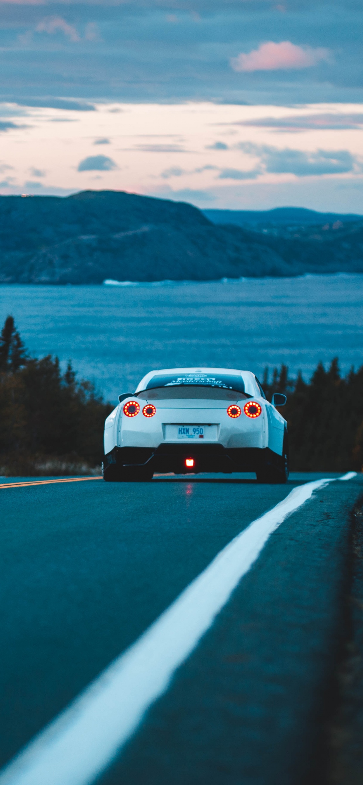 Обои авто, Ниссан, nissan skyline, дорога, синий в разрешении 1242x2688