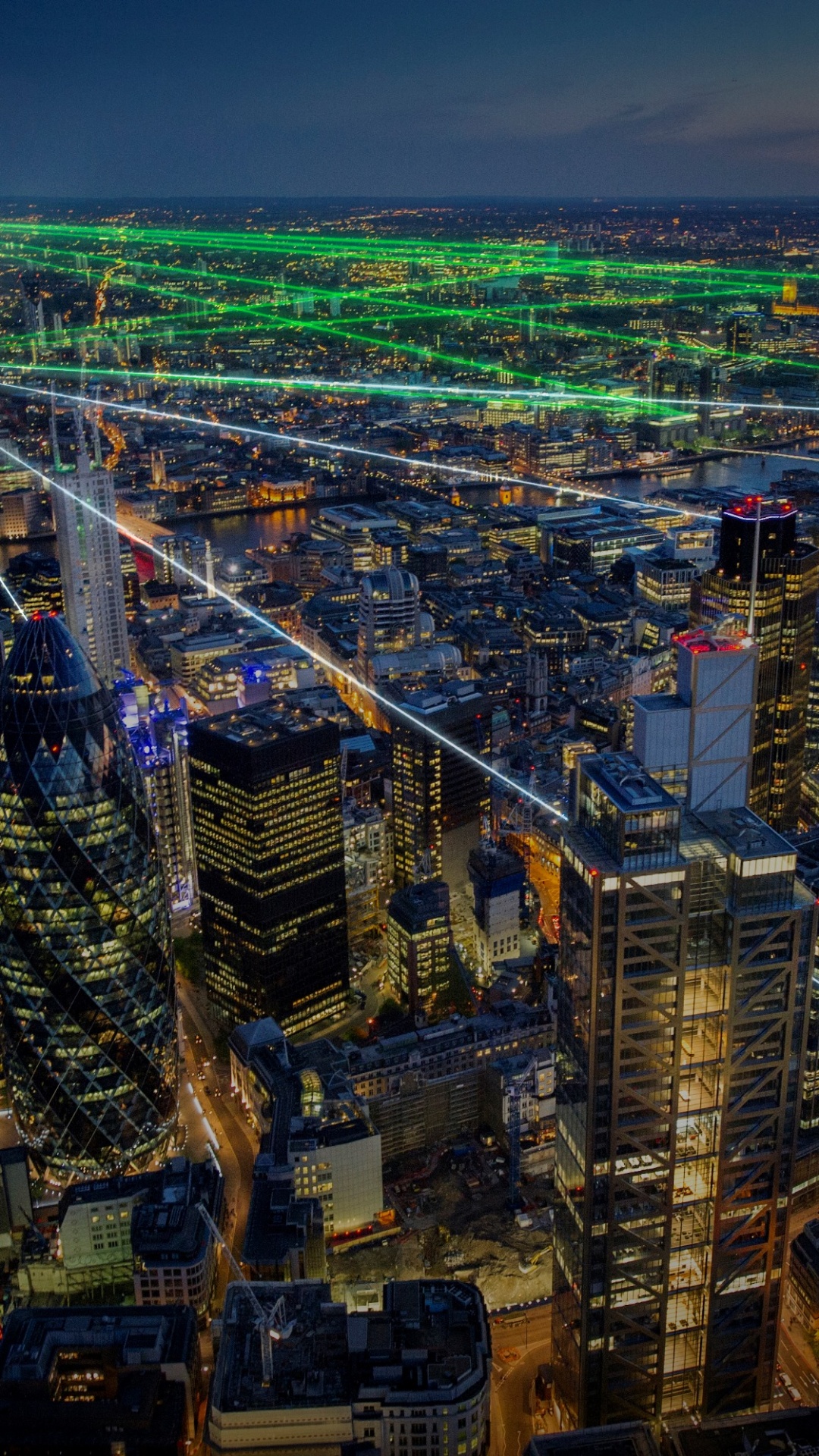 Обои осколок, здание, небоскреб, городской район, городской пейзаж в разрешении 1080x1920