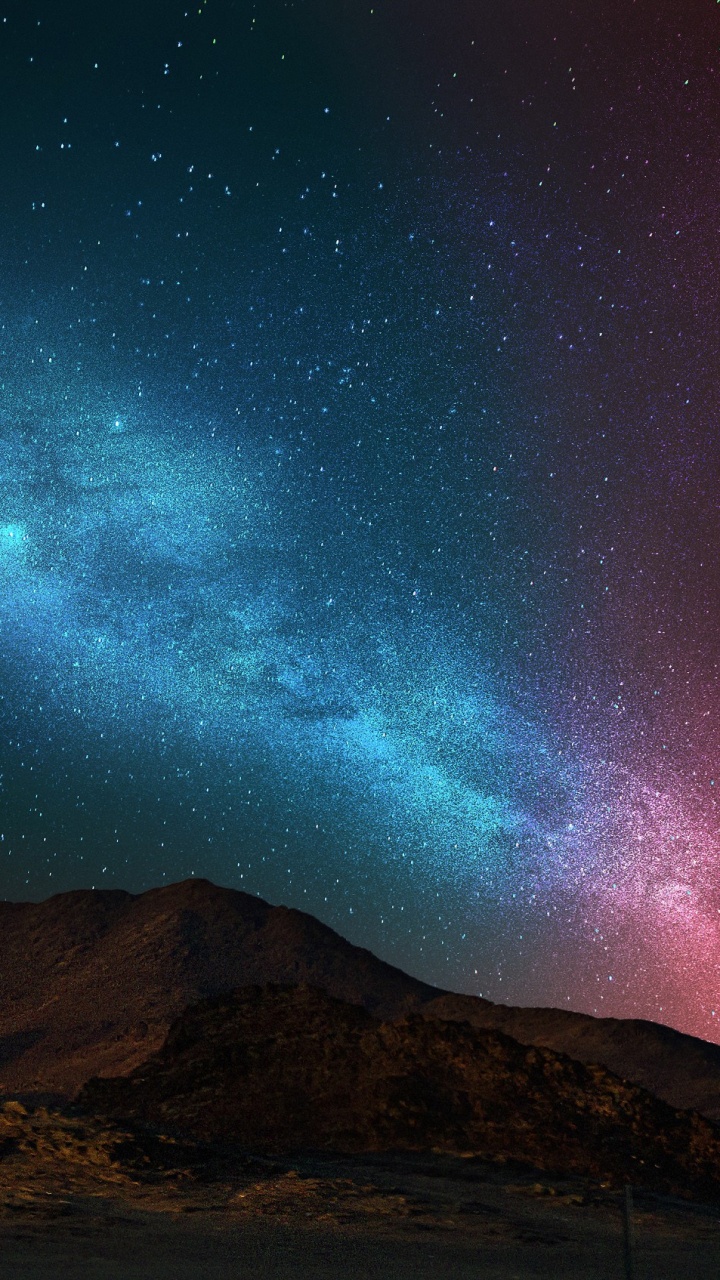 Обои природа, Аврора, атмосфера, ночь, звезда в разрешении 720x1280