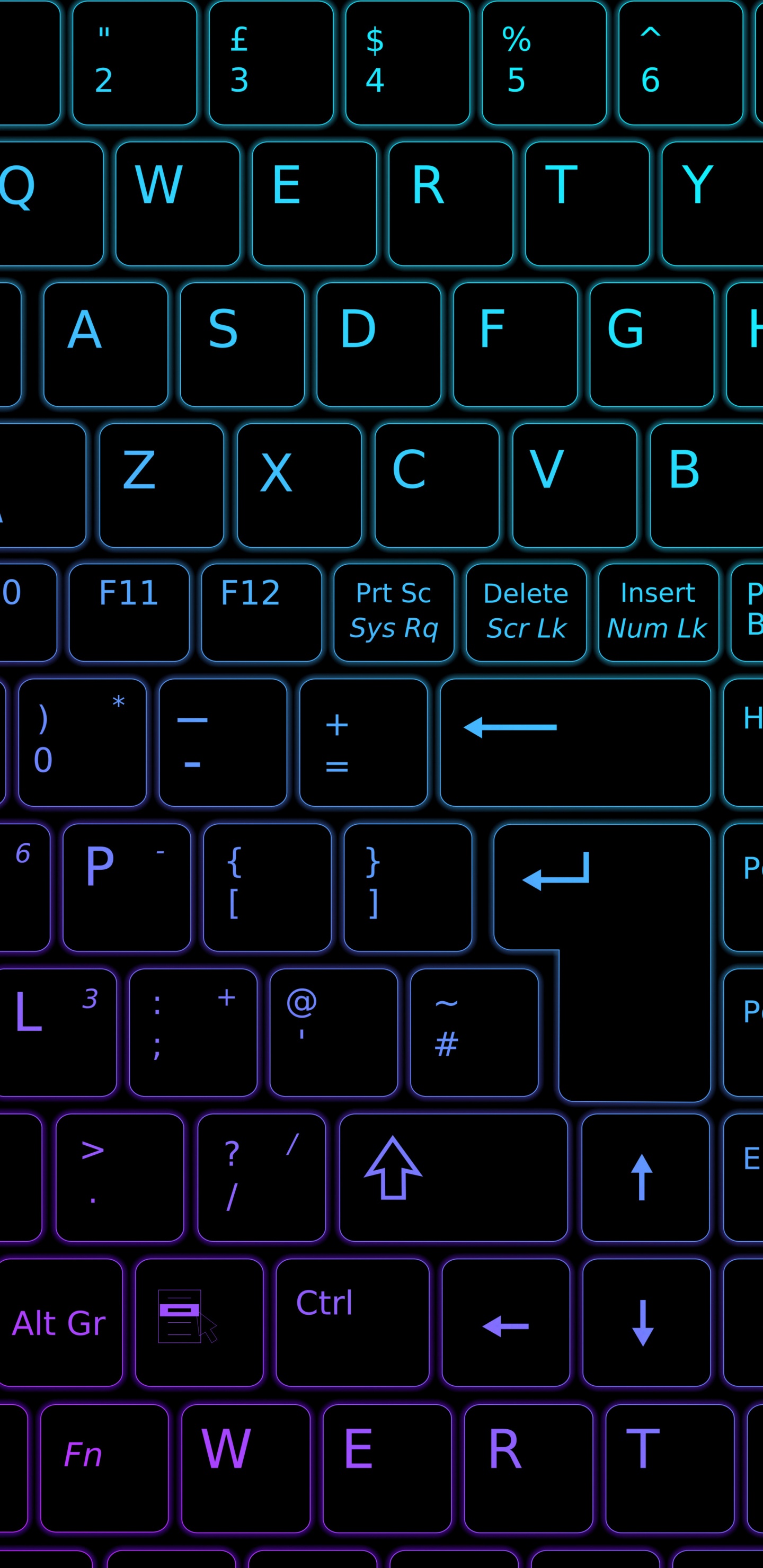 Обои устройство ввода, периферической, синий, лазурный, пробел в разрешении 1440x2960