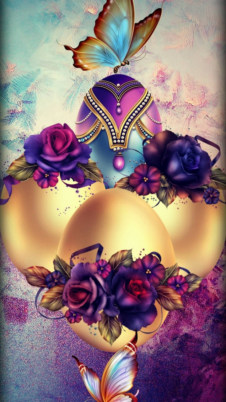 Обои цветок, арт, растение, пурпур, лепесток в разрешении 720x1280