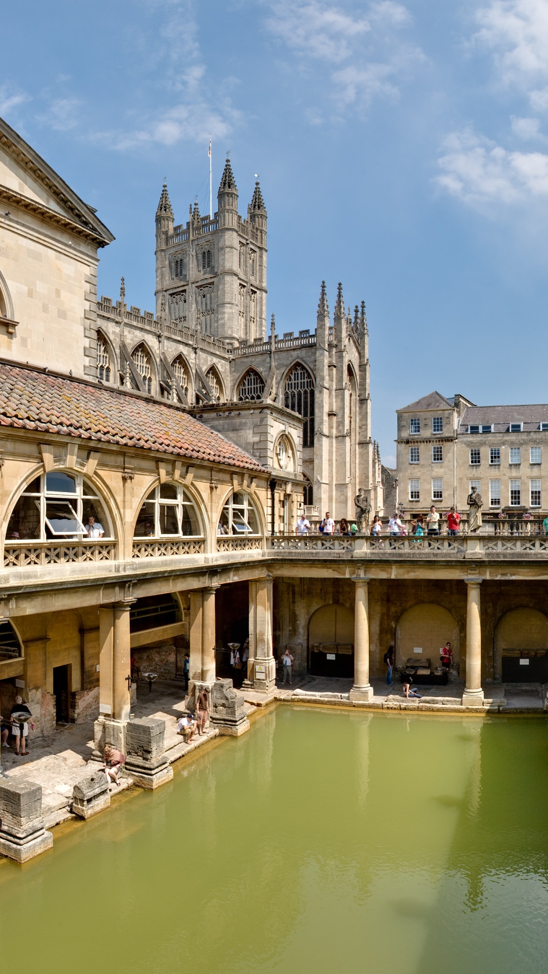 Обои Древние римские купания, здание, город, туризм, достопримечательность в разрешении 1080x1920