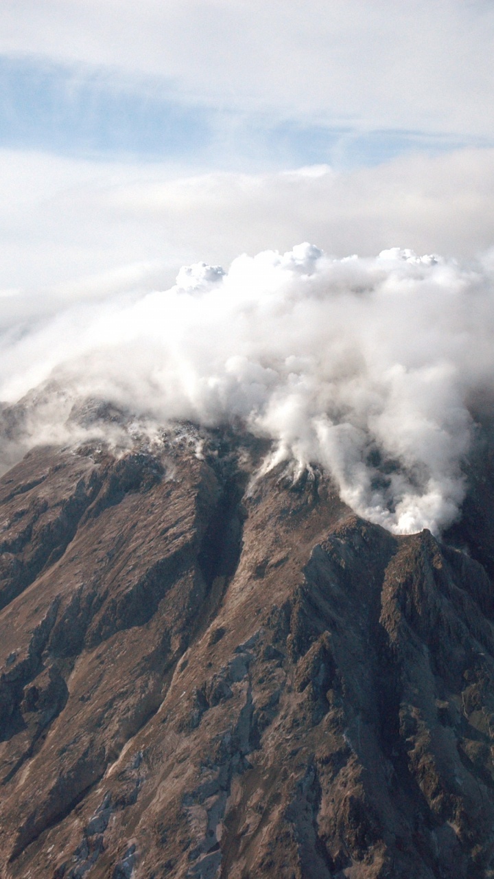 Обои хребет, щитовой вулкан, вулкан, пейзажи гор, стратовулкан в разрешении 720x1280