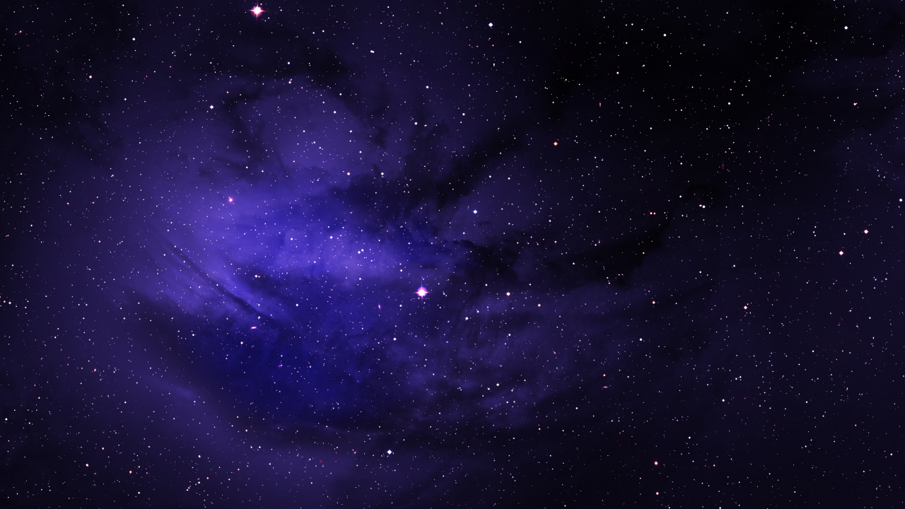 Обои пурпур, Фиолетовый, атмосфера, синий, космическое пространство в разрешении 1280x720