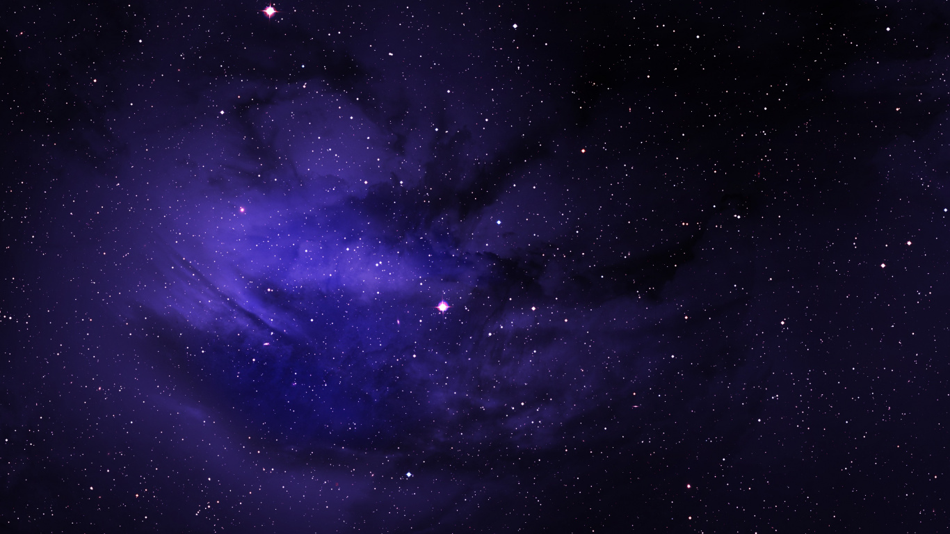 Обои пурпур, Фиолетовый, атмосфера, синий, космическое пространство в разрешении 1366x768