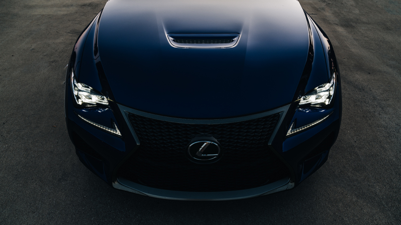Обои lexus, авто, Лексус РЦ Ф, фара, решетка в разрешении 1280x720