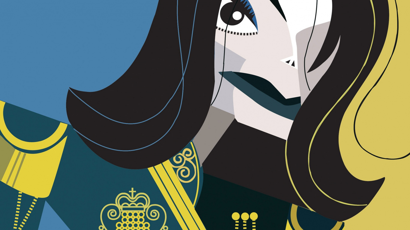 Обои иллюстрация, векторная графика, графический дизайн, попарт, король попмузыки в разрешении 1366x768