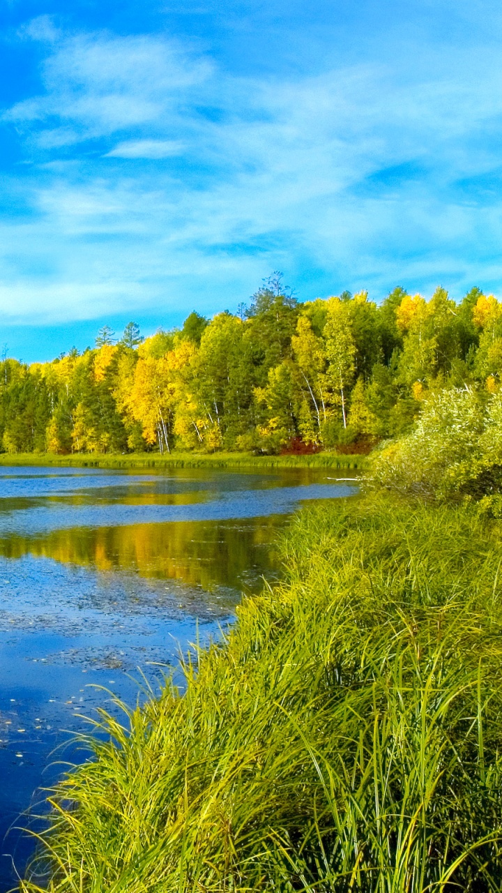 Обои озеро, природный ландшафт, природа, вода, отражение в разрешении 720x1280