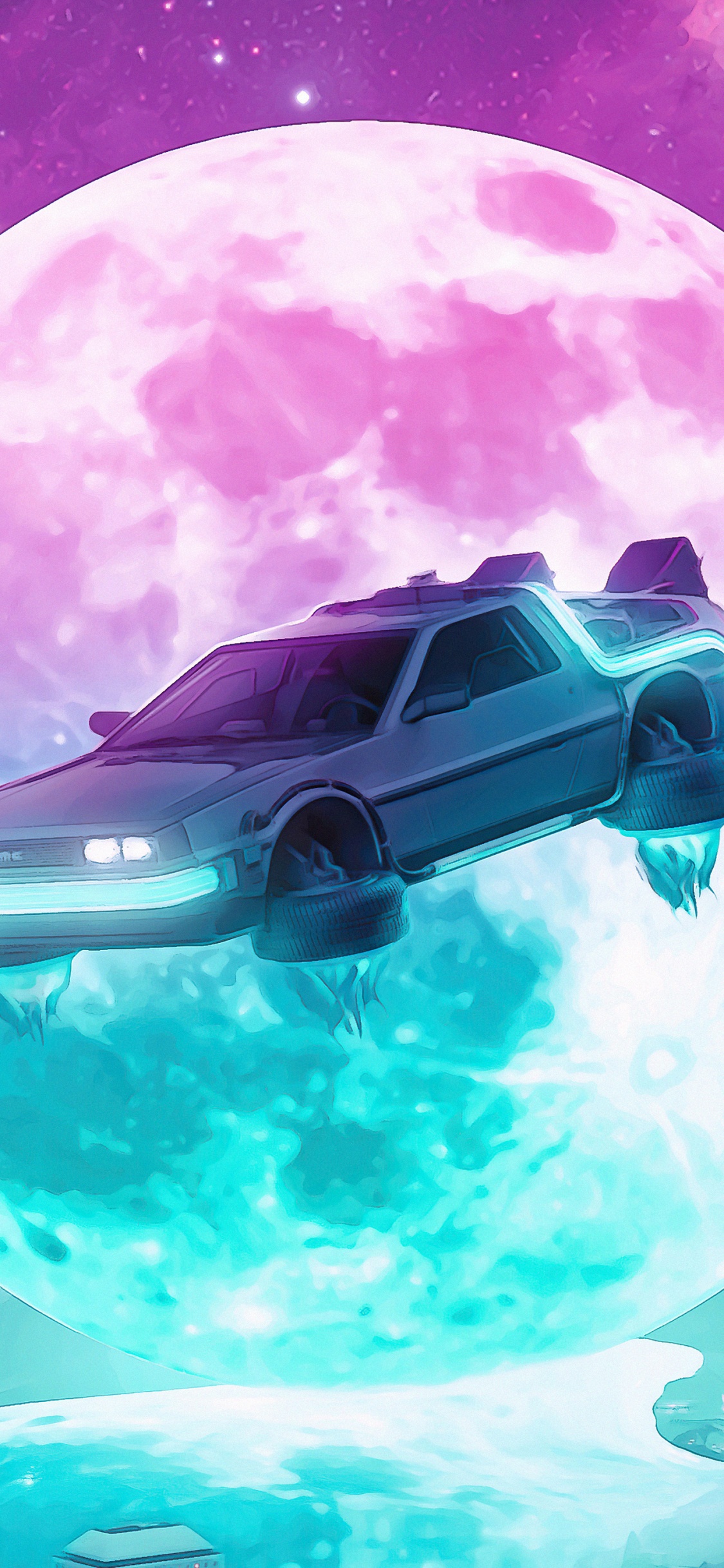 Обои Ретровейв, космическая магия искусство, арт, артист, постер в разрешении 1125x2436