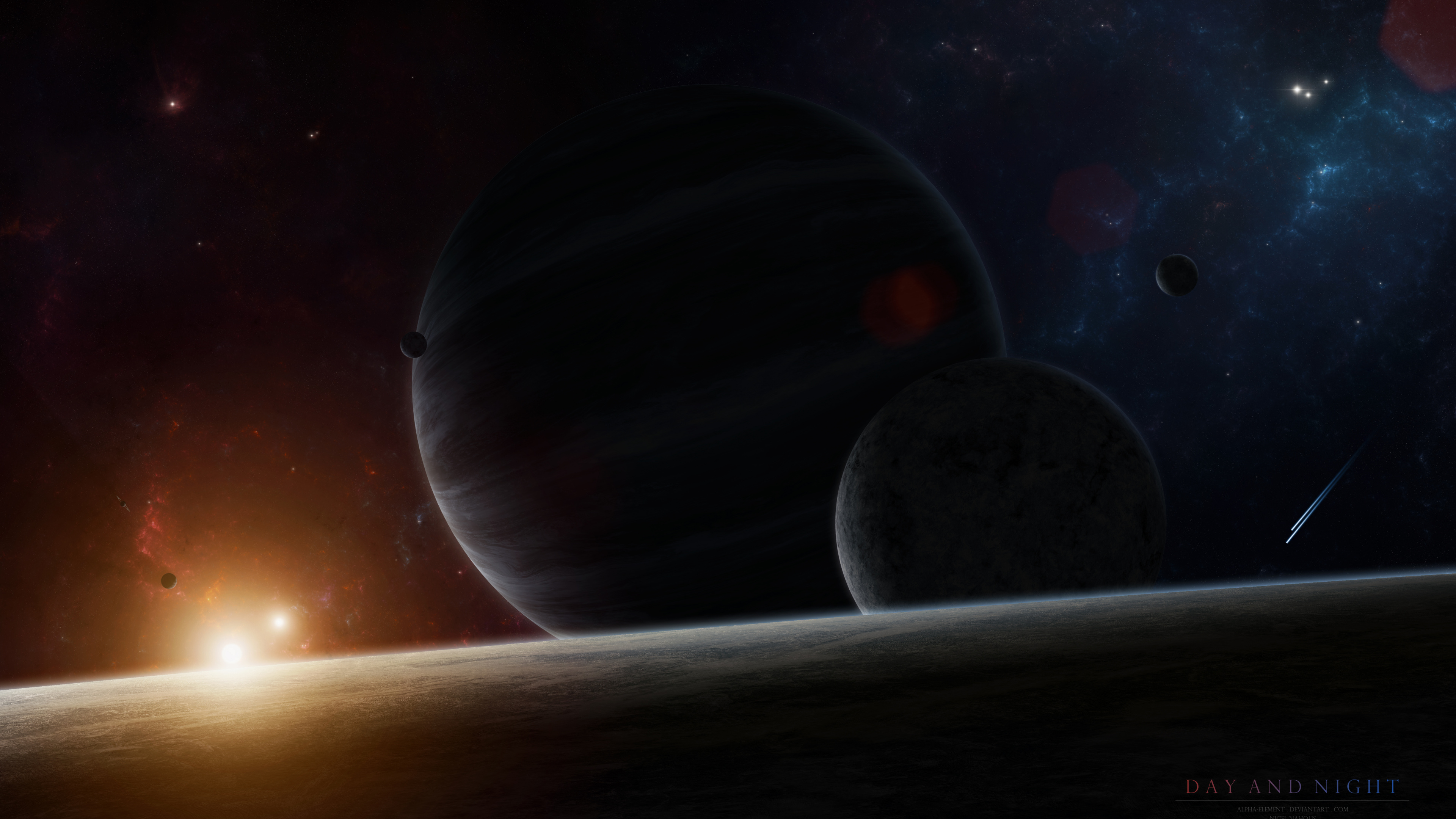 Обои космическое пространство, астрономический объект, планета, атмосфера, космос в разрешении 3840x2160