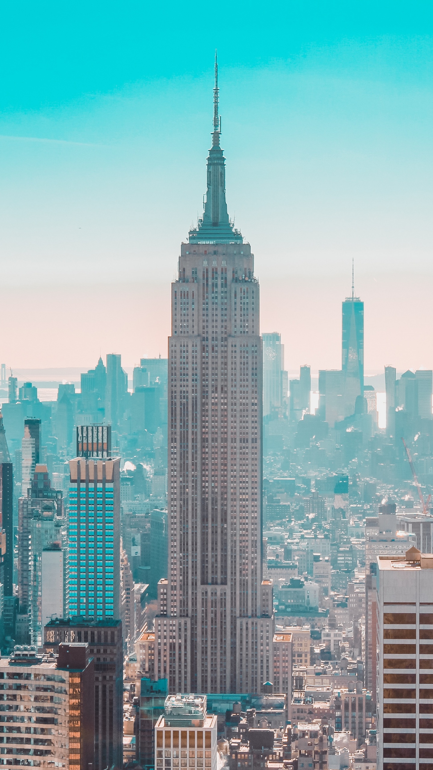 Обои Нью-Йорк, здание, город, городской пейзаж, метрополия в разрешении 1440x2560
