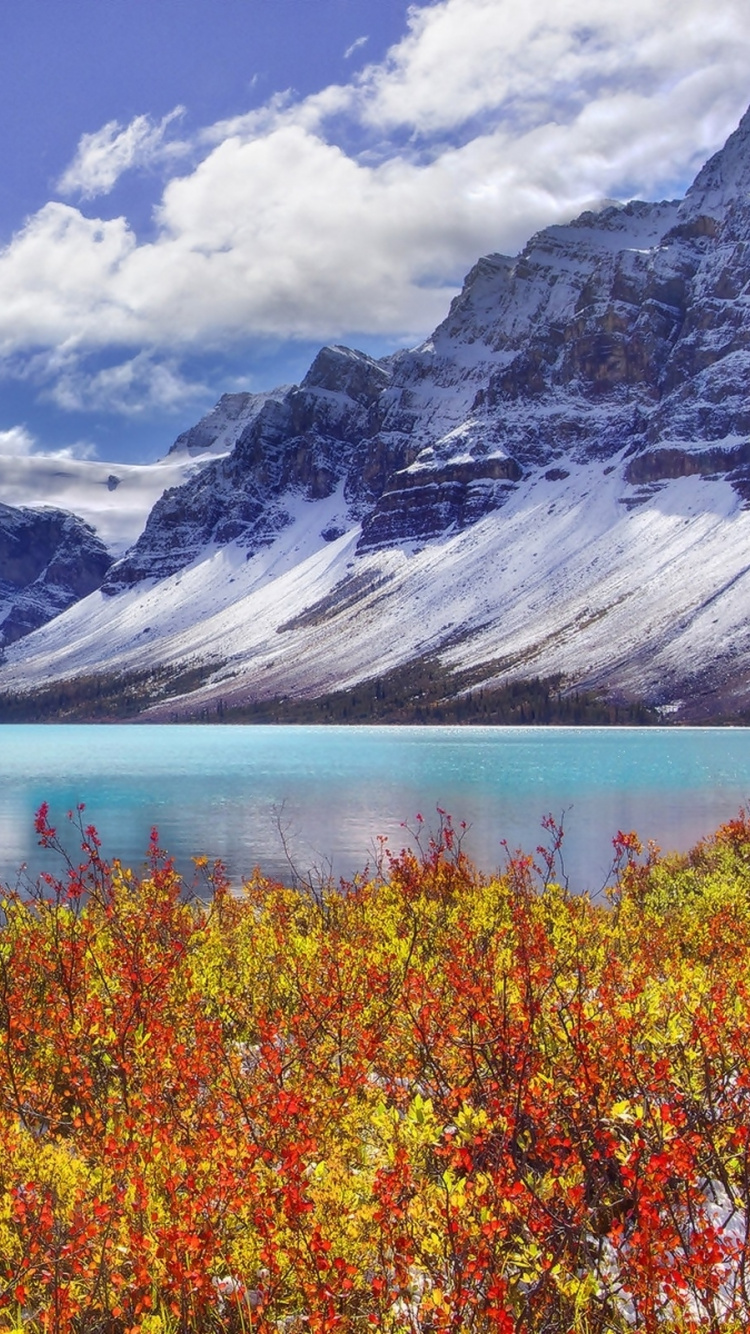 Обои банфф, лук озеро, национальный парк, природа, гора в разрешении 750x1334