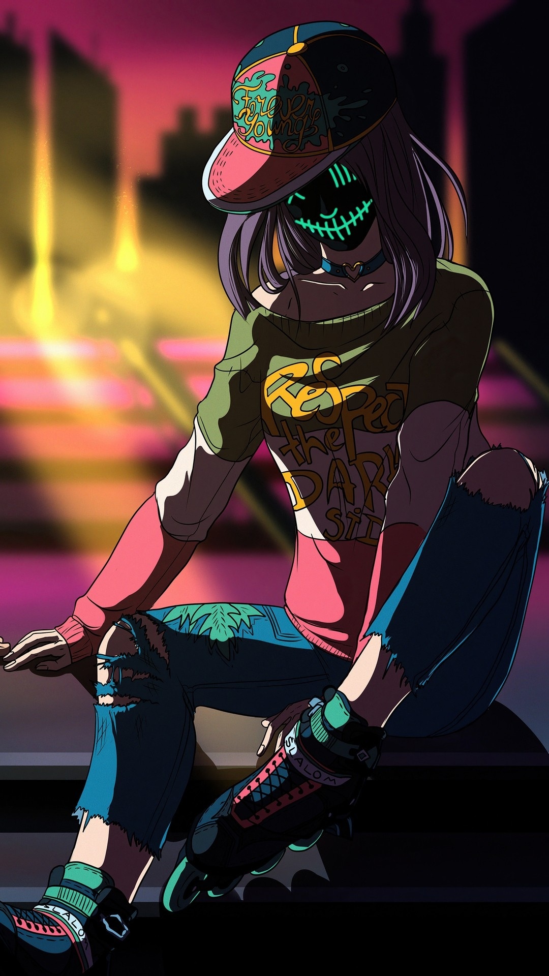 Обои арт, бедра, мультфильм, развлечение, очки в разрешении 1080x1920