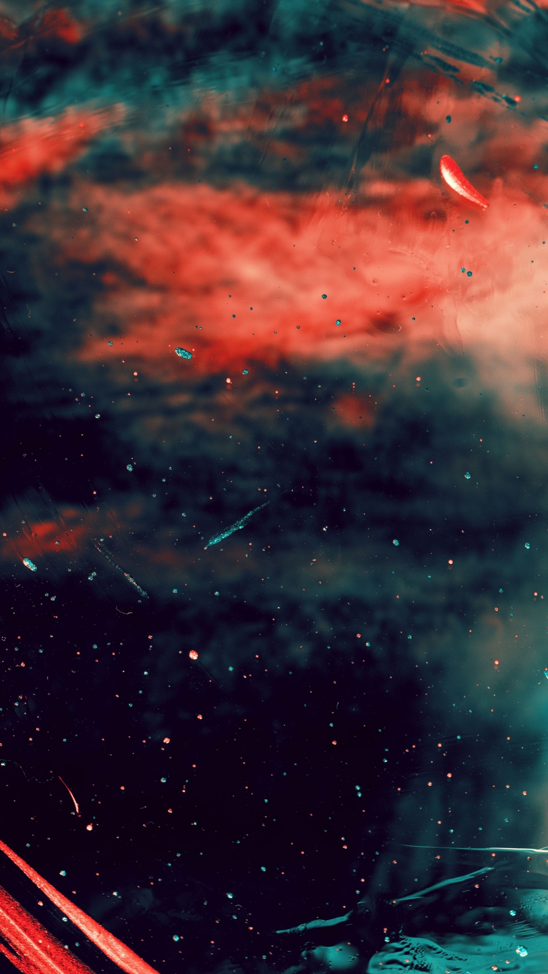 Обои туманность, спецэффекты, Вселенная, красный цвет, видеоэффекты в разрешении 1080x1920