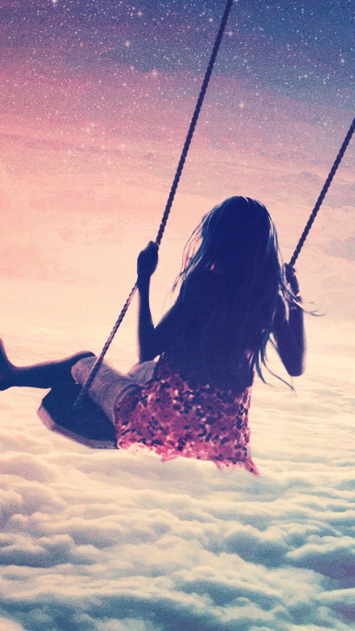 Обои облако, атмосфера, забава, солнечный свет, арт в разрешении 720x1280