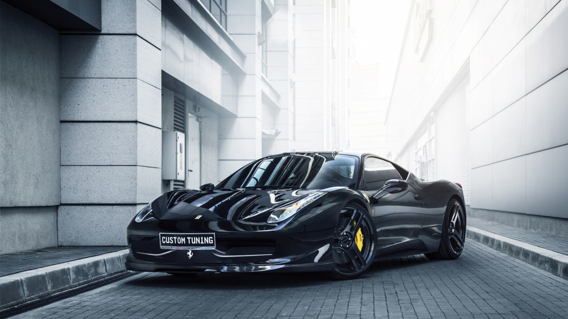 Обои суперкар, колесо, Феррари 458 Спайдер, черный, моторный транспорт в разрешении 1920x1080