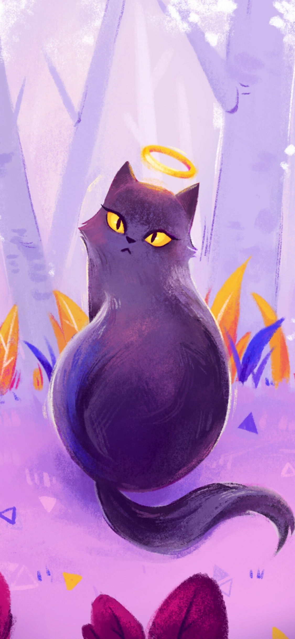 Обои арт, портрет, иллюстрация, рисование, дизайн в разрешении 1125x2436