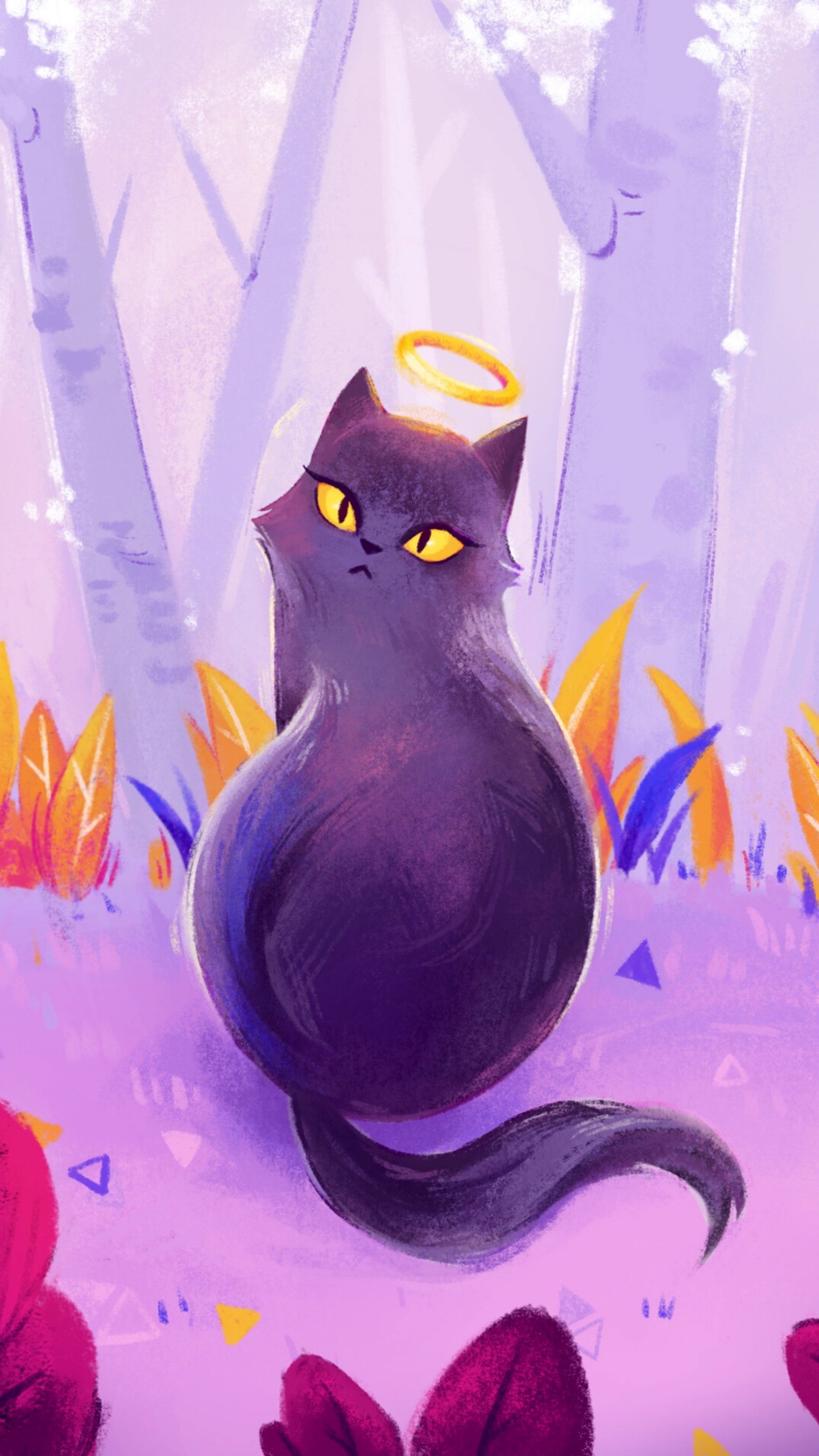 Обои арт, портрет, иллюстрация, рисование, дизайн в разрешении 1440x2560