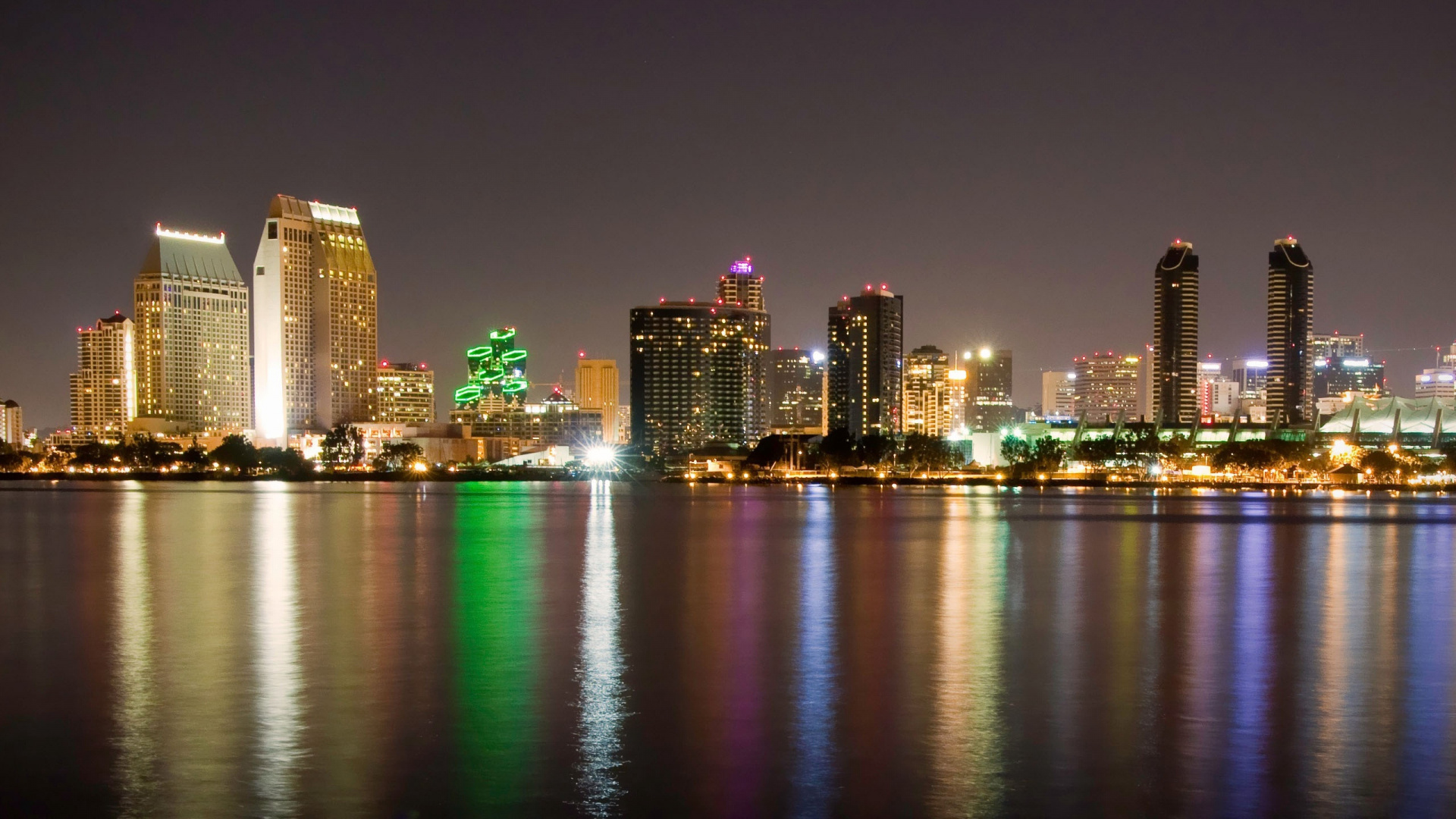 Обои Сан Диего, город, городской пейзаж, линия горизонта, метрополия в разрешении 1920x1080