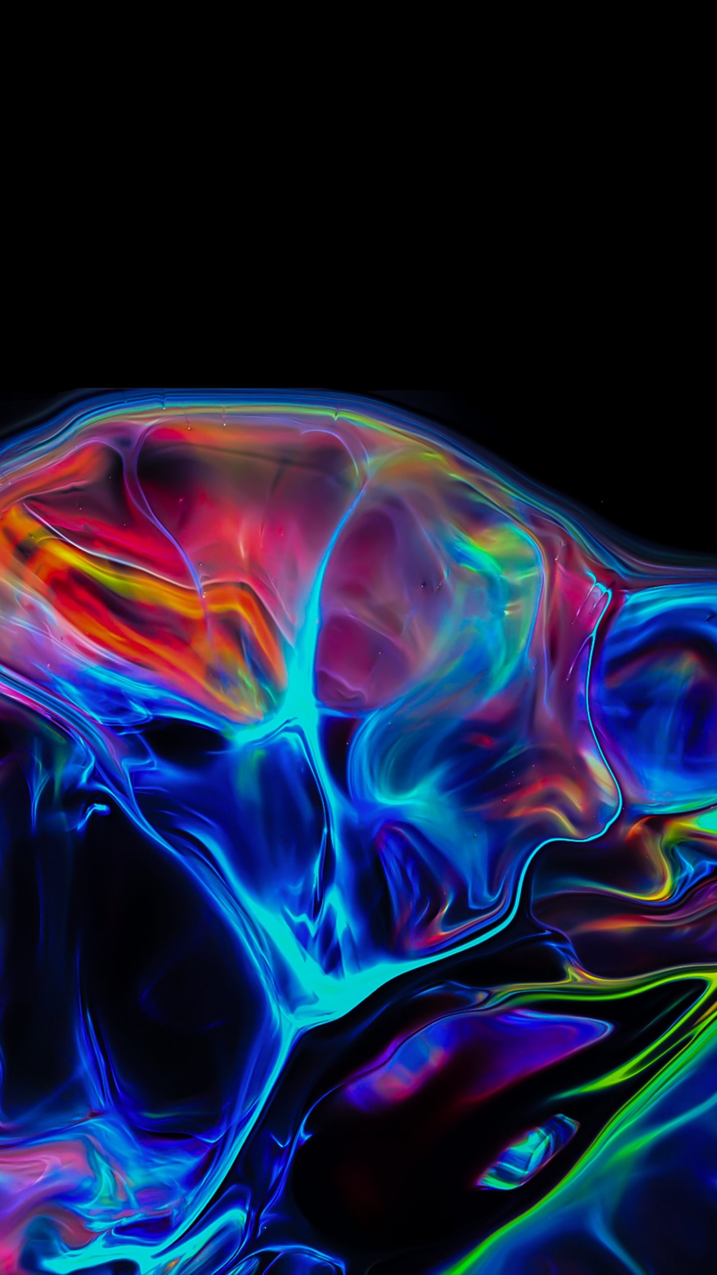 Обои фрактальное искусство, арт, вода, пурпур, жидкость в разрешении 1440x2560