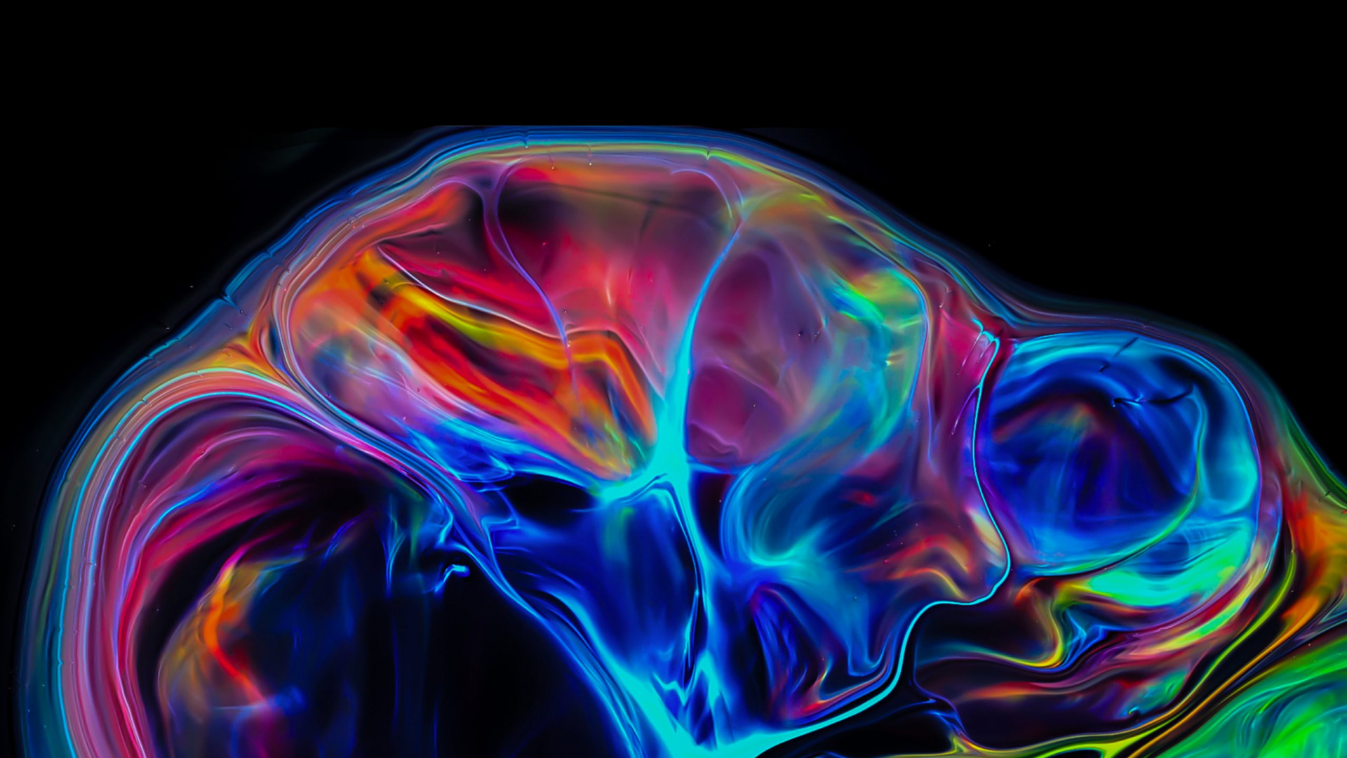 Обои фрактальное искусство, арт, вода, пурпур, жидкость в разрешении 1920x1080