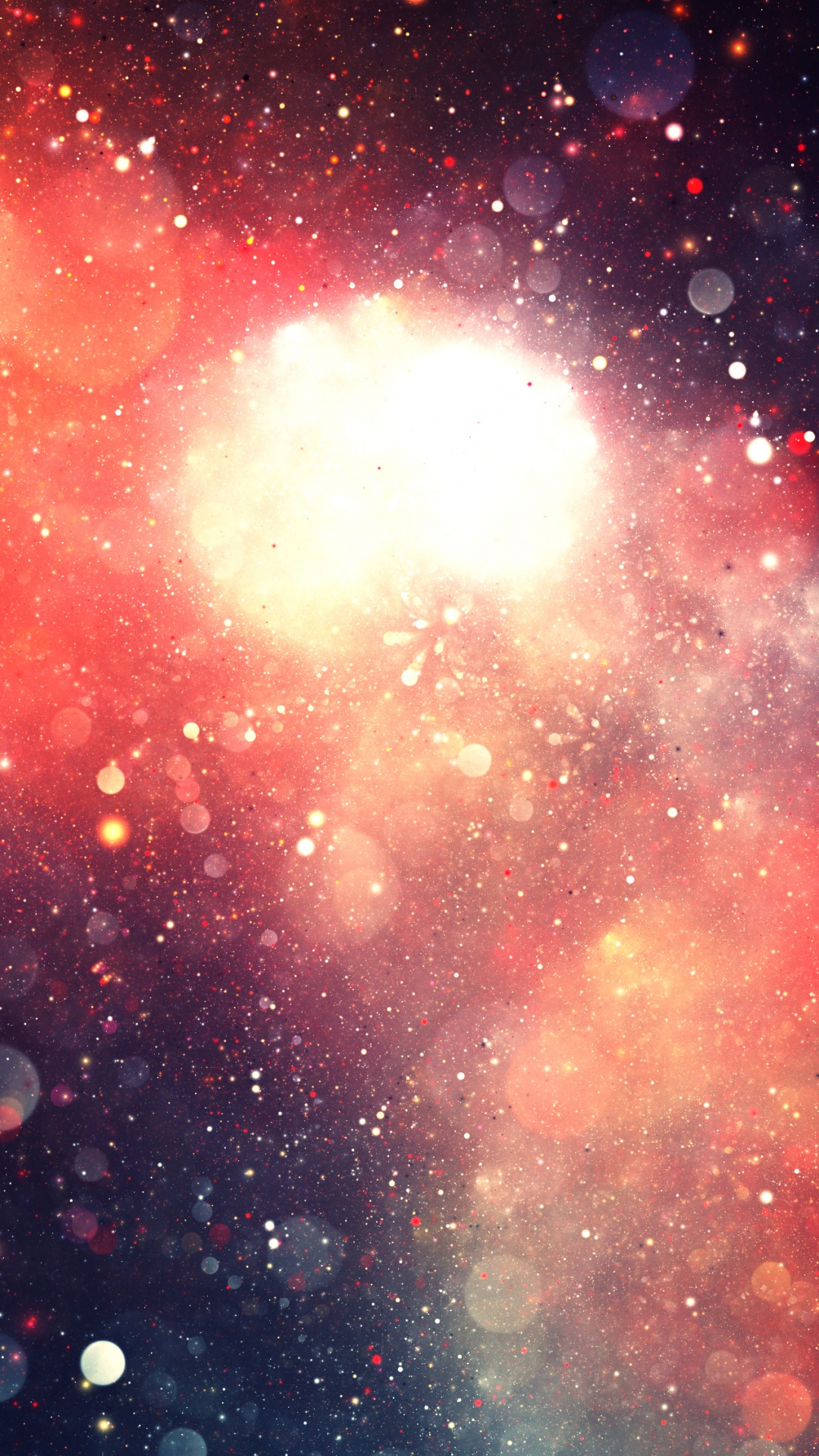 Обои природа, туманность, космическое пространство, астрономический объект, красный цвет в разрешении 1080x1920