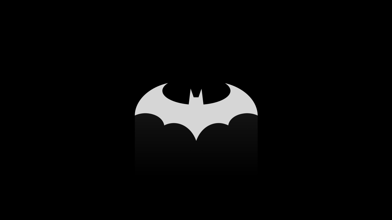 Обои Бэтмен, лого, летучая мышь, графика, символ в разрешении 1280x720
