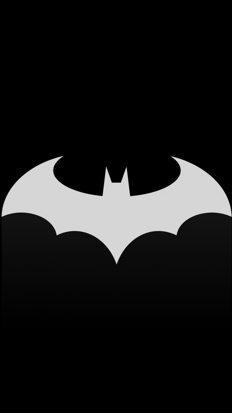Обои Бэтмен, лого, летучая мышь, графика, символ в разрешении 750x1334