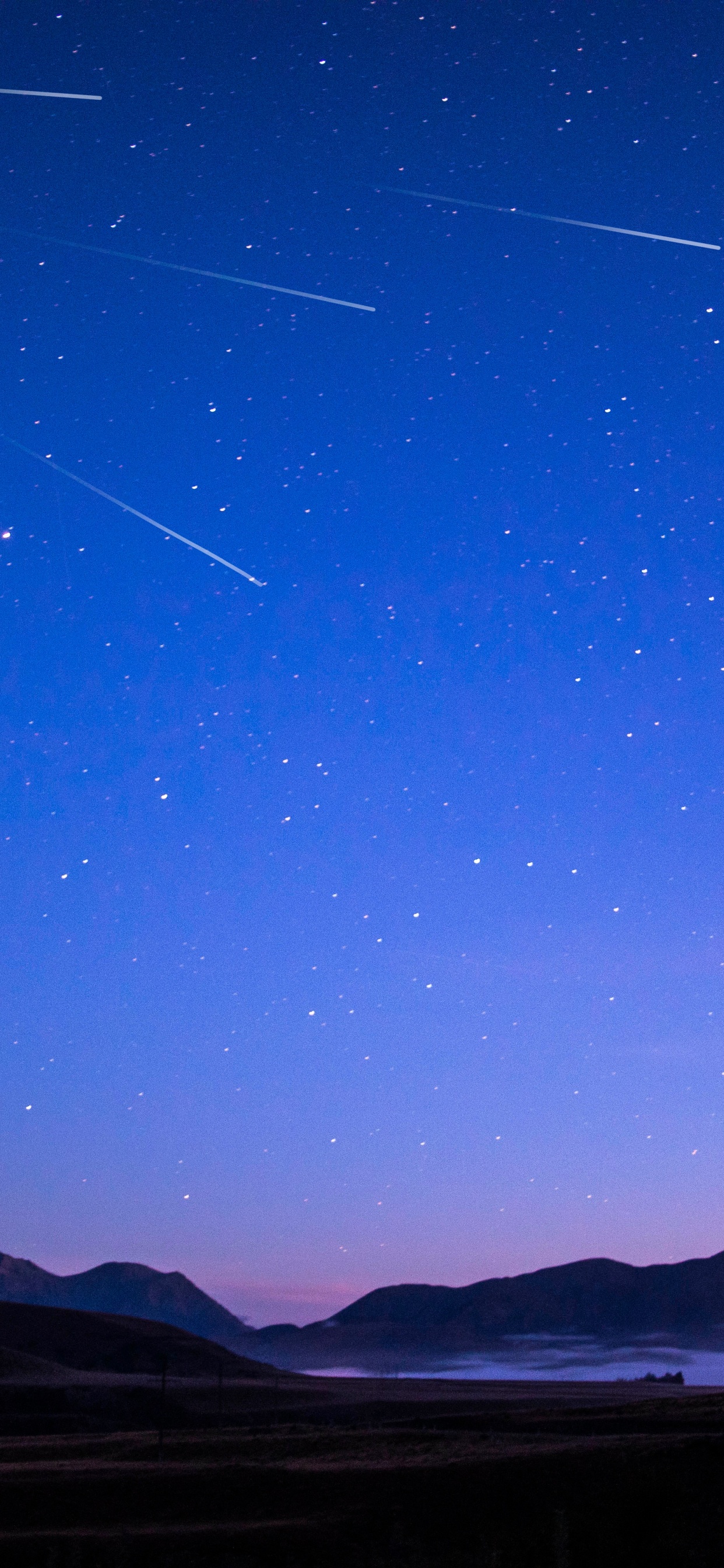 Обои звезда, ночь, окружающая среда, атмосфера, пейзаж в разрешении 1242x2688