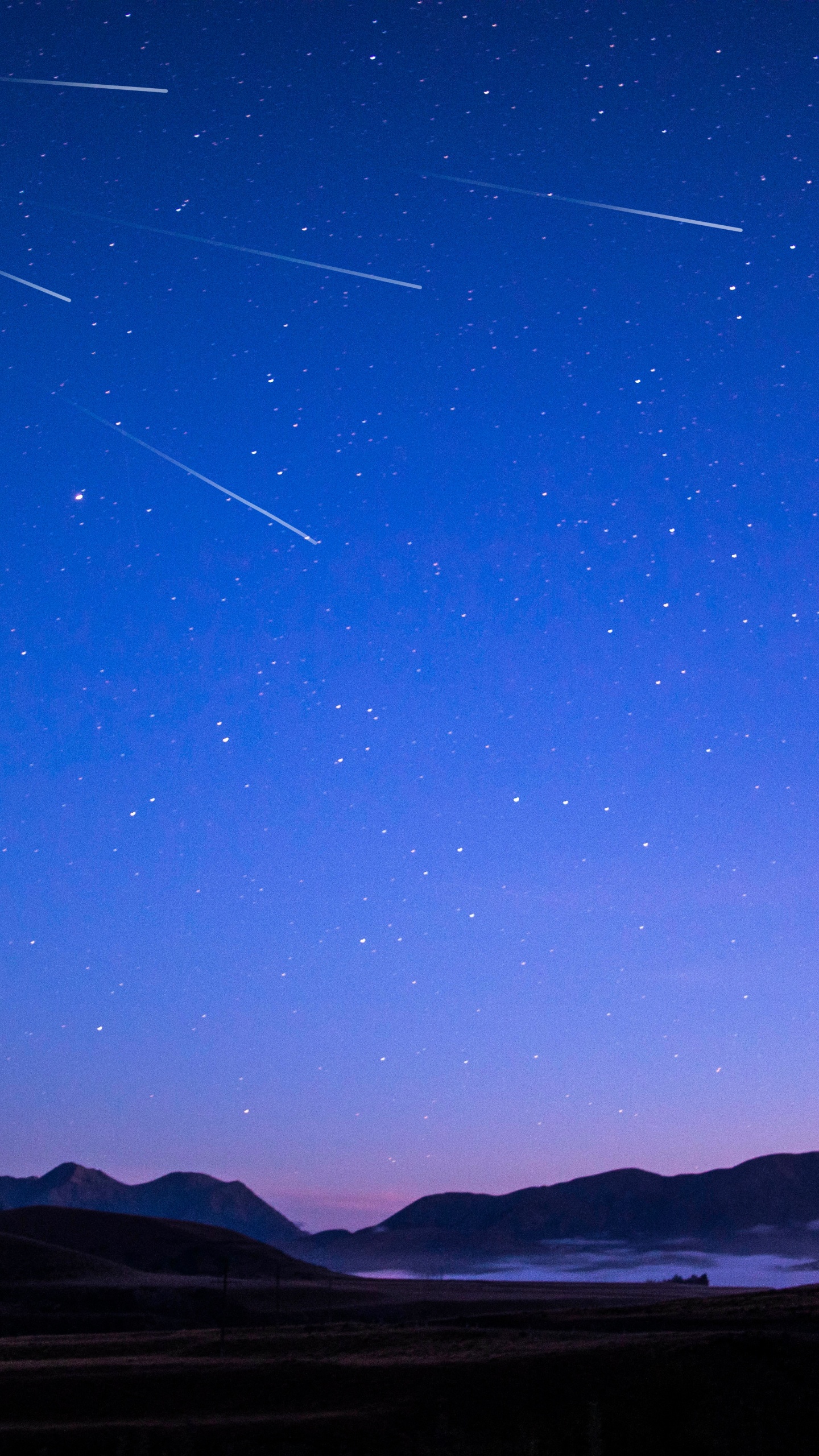 Обои звезда, ночь, окружающая среда, атмосфера, пейзаж в разрешении 1440x2560